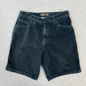 Quiksilver Waterman Corduroy Shorts Mens Size 31 Blue Teal 8" Inseam Casual READ